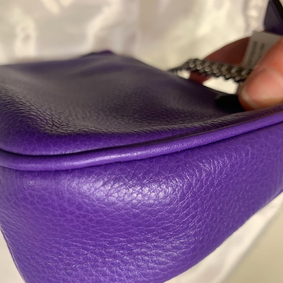 Coach Nolita | Purple Leather Mini Shoulder Bag | Chain Strap Wristlet | F53340 - Picture 13 of 16